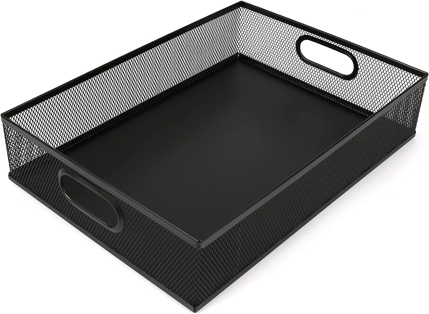 71DxiOGn5L._AC_SL1500_.jpg Desk Drawer Organizer, A4 Large Metal Mesh Desk Rrganizer Tray, Versatile Storage Box Set for Office Home Supplies,13 x 9 inches - Image 1