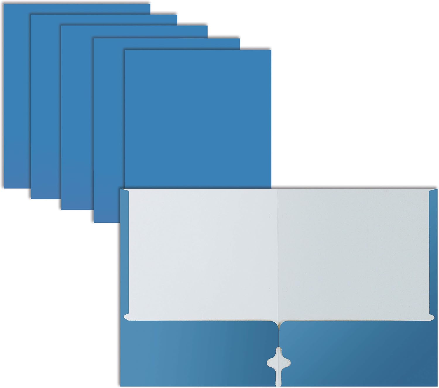 71JVFvURwL._AC_SL1500_.jpg Two Pocket Portfolio Folders, 50-Pack, Light Blue, Size Paper Folders, 50 Pieces, Lt. Blue - Image 1