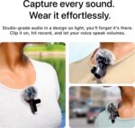 Wireless Microphone for , , , Lavalier Microphone for Video Recording - 2 Pack  Mic Crystal Clear Recording with USB-C for Podcast, - Image 2